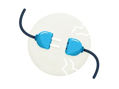 Connection 404 colors connection error icon illustration off offline plug style