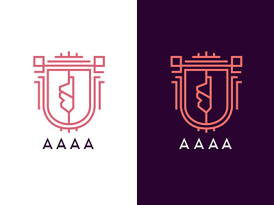 Logo Corsica - Project rejected corse corsica line logo logotype purple shield white