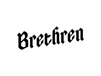 Brethren Brewing beer black black letter brethren brewing homebrewing type