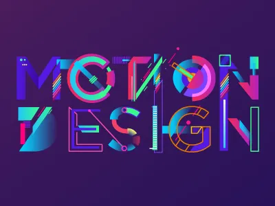 Motion Design Title motion typography vector