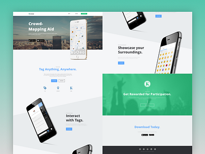 Kricket Splash Page app city green minimal phone splash ui web web design