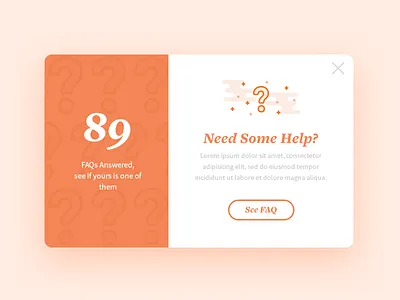 Day 16 Pop Up Window 16 color daily ui faq pop up questions ui ux window