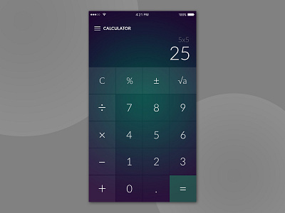 Daily Ui 004 calculator daily flat minimal number ui ux