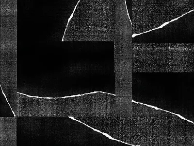 no.064 black collage edge paper pattern scan texture torn white