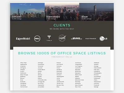 Commercial Real Estate Web Site clients colors icons layout logos real estate realty ui web web site