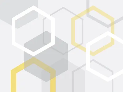 Hexagon Illustration concept gray hexagon illustration shape transparency yellow