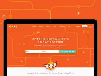 Sendloop Landing Page landing page responsive ui web website