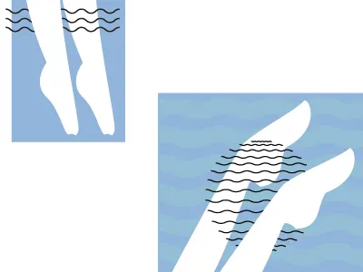 Aquatic minimalistic negative space water