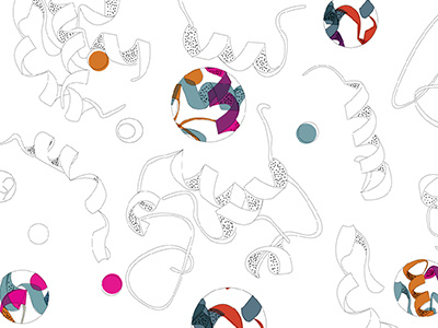 Molecule pattern play illustrator line pattern surfacedesign