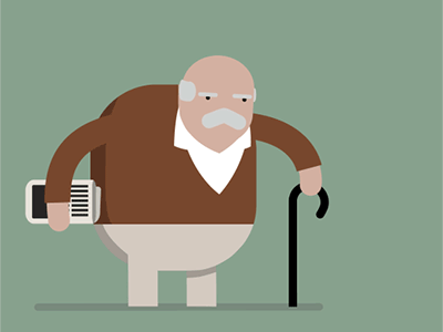 Grandpa Fede walk cycle ae after effects animation walk cycle