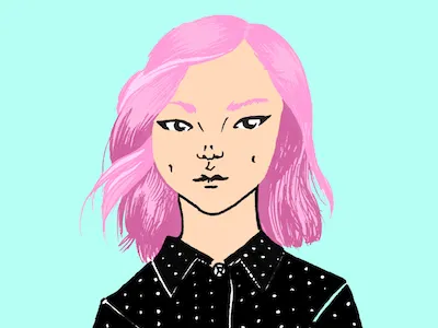 Doodle Day 2 girl illustration