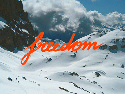 Freedom handlettering handtype landscape lettering logo logoconcept logotype picosdeeuropa saulgrobles type