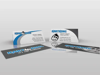 Kart Kong Business Cards business cards design kart kong print design
