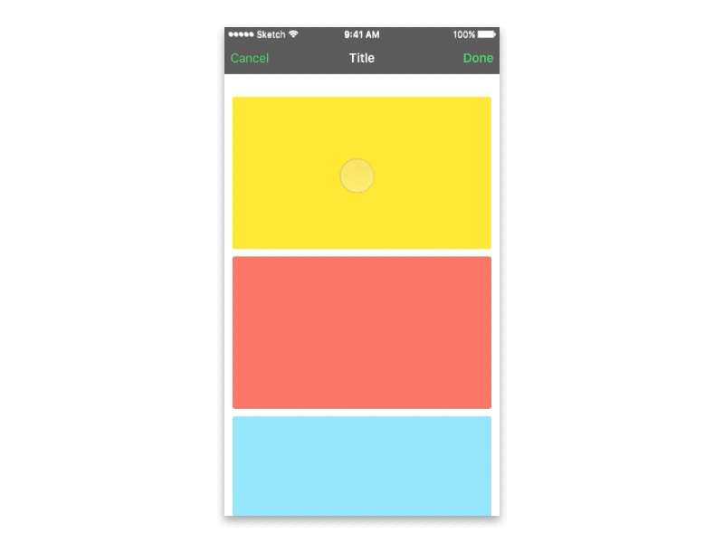 iOS Card Option Animation animation app card design drag gif ios options ui ux