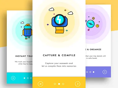 Onboarding Screen design flat onboarding organize screen travel ui ux