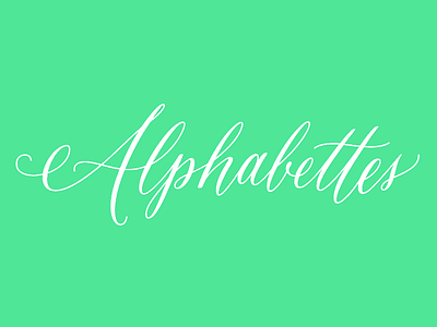 Alphabettes digital lettering lettering script vector