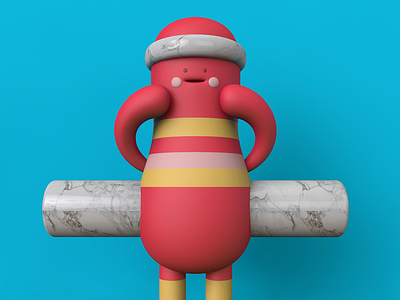 PERSONA! 3d character monster persona red render