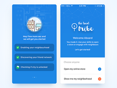 Onboarding Setup account profile android app illustration ios mobile neighbourhood signup skills ui ux