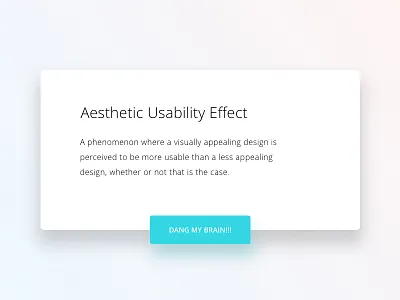 Aesthetic Usability Effect aesthetic card clean design flat ios minimal modal ui uiux ux white