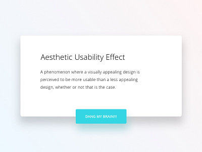 Aesthetic Usability Effect aesthetic card clean design flat ios minimal modal ui uiux ux white