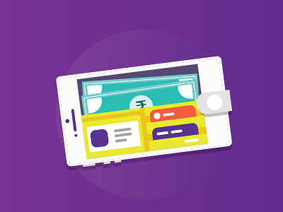 Mobile wallet app mobile money online pay phone poster purple sticker transaction zeta dribbble