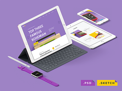 Landing Free UI kit diy mockup download freebie landing page psd scene creator scene generator sketch ui