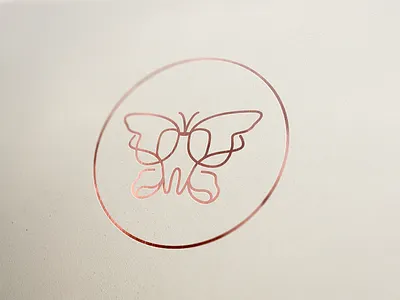 Logo in progress branding butterfly elegant feminine line work lines logo stylish