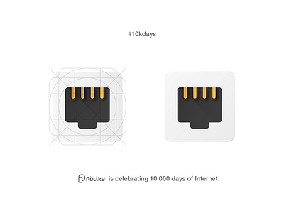 10k days of Internet 10000 10kdays app celebrate connect design icon internet material