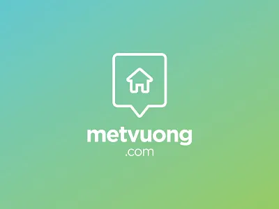 Metvuong Logo branding building business house location logo mark pin real estate realty square metre vietnam