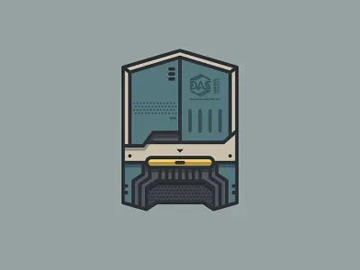 DAS Chip Mini abstract badge chip daschip dasrobot futuristic machine robot vector