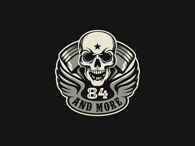 84 And More bikers davidson harley hype logo mark motor motorcycle skull wings