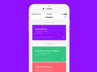 Colorful Coupons colorful coupon coupons ios iphone