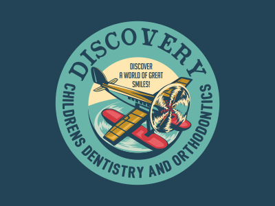 Sea Plane children company dentistry discover fly illustration kids logo plane sea toy vintage