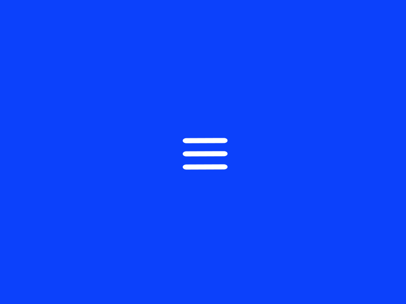 Hamburger Menu blue close drop hamburger interaction line menu motion ui ux white x