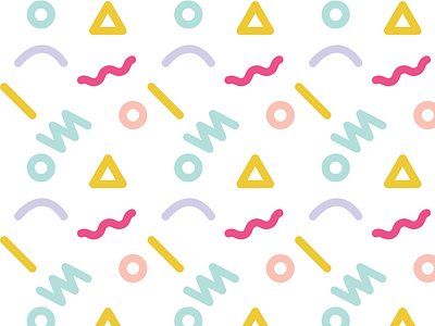 Confetti Pattern basic shapes confetti illustration pastel colours pattern shapes symbols