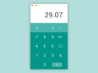 Calculator - Daily UI #004 004 calculator daily ui daily ui 004 dailyui flat material design ui ui design ui ux ux ux design