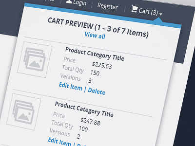 eCommerce Wireframe cart design ecommerce flat responsive type ui ux web wireframe