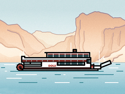 The Dolly Steamboat arizona boat canyon dolly illustration lake ship steamboat