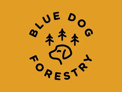 Blue Dog Transfer beer blue dog forestry im thirsty logo mark