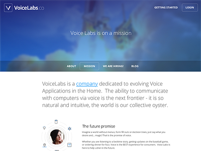 Voicelabs Mission mission mission page responsive voice voicelabs website