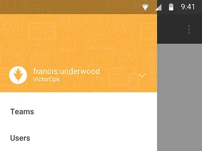 Mobile menu android material menu mobile