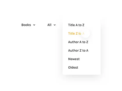 Drop down menu drop down menu sort style