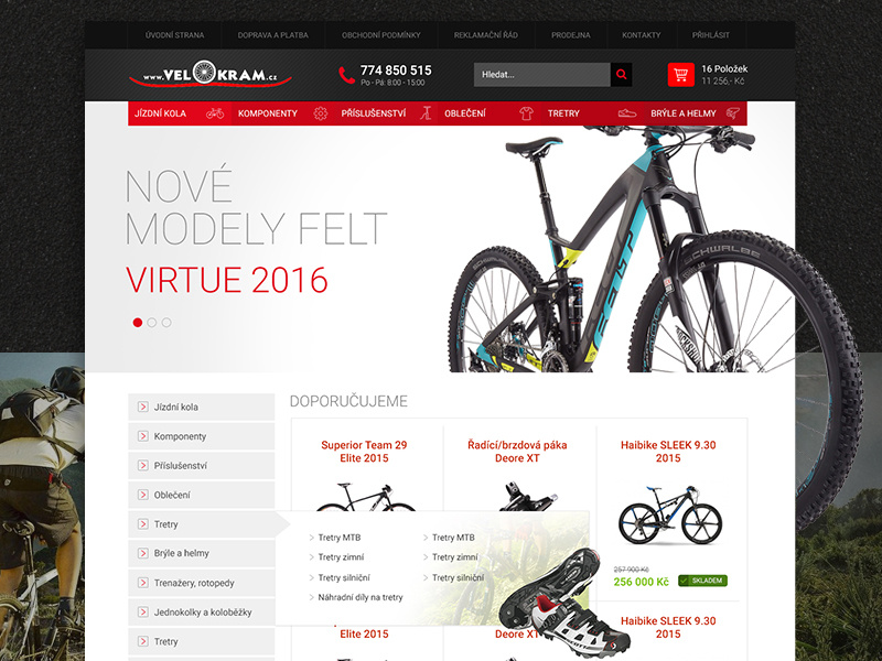 Example of Velokram.cz