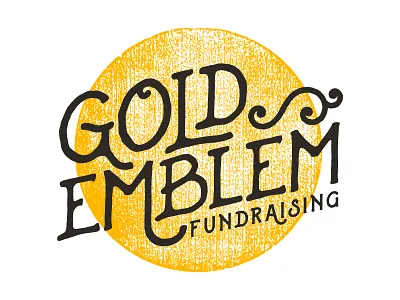 Gold Emblem Fundraising emblem identity logo