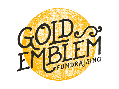 Gold Emblem Fundraising emblem identity logo