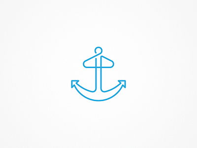 Blue Anchor Logo anchor blue fashion hanger line lines logo