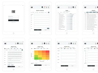 Wireframes app tablet user flow wireframes