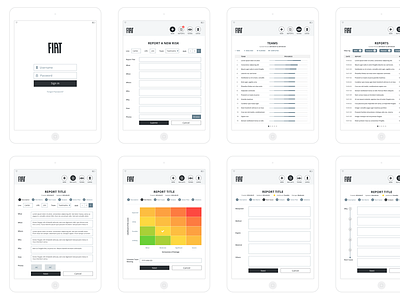 Wireframes app tablet user flow wireframes