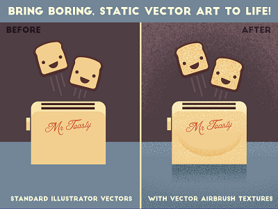 Mr Toasty airbrush brush brushes grunge illustrator texture vector