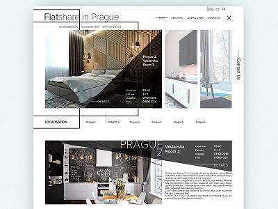 Flatshare abstract blackwhite lines web webdesign